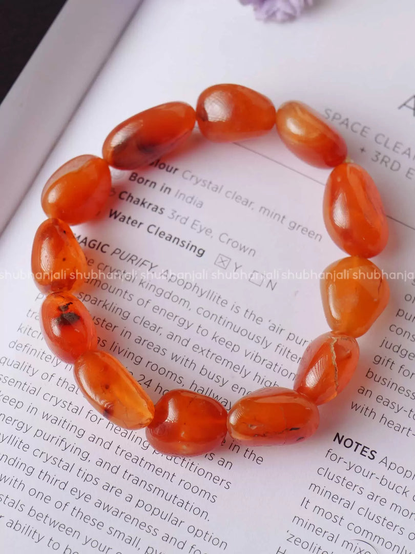 Red Carnelian Tumble Bracelet