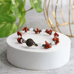 Load image into Gallery viewer, Red Jasper Chips Magnetic Lock Bracelet
