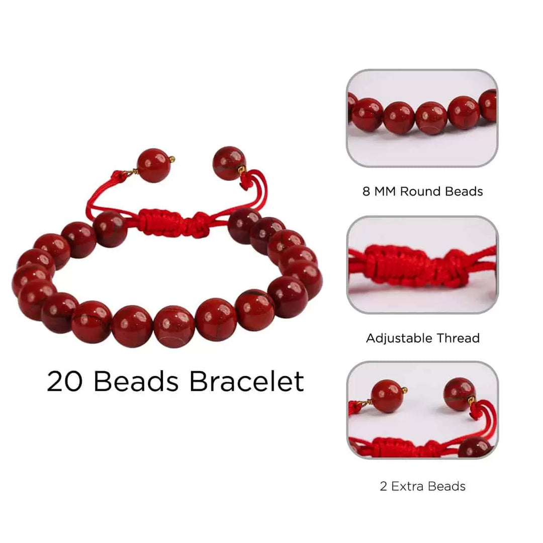 Red Jasper Thread Bracelet 8mm