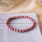Rhodochrosite Round Beads Bracelet