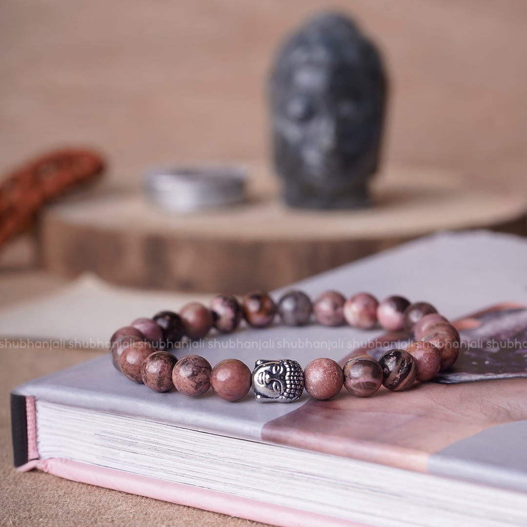 Rhodonite Buddha Bracelet