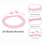 Load image into Gallery viewer, Rose Quartz Thread Bracelet 8mm
