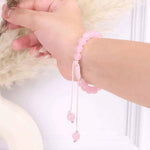 Load image into Gallery viewer, Rose Quartz Thread Bracelet 8mm
