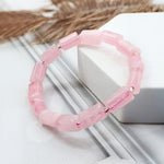 Load image into Gallery viewer, Rose Quartz Rectangle Beads Bracelet
