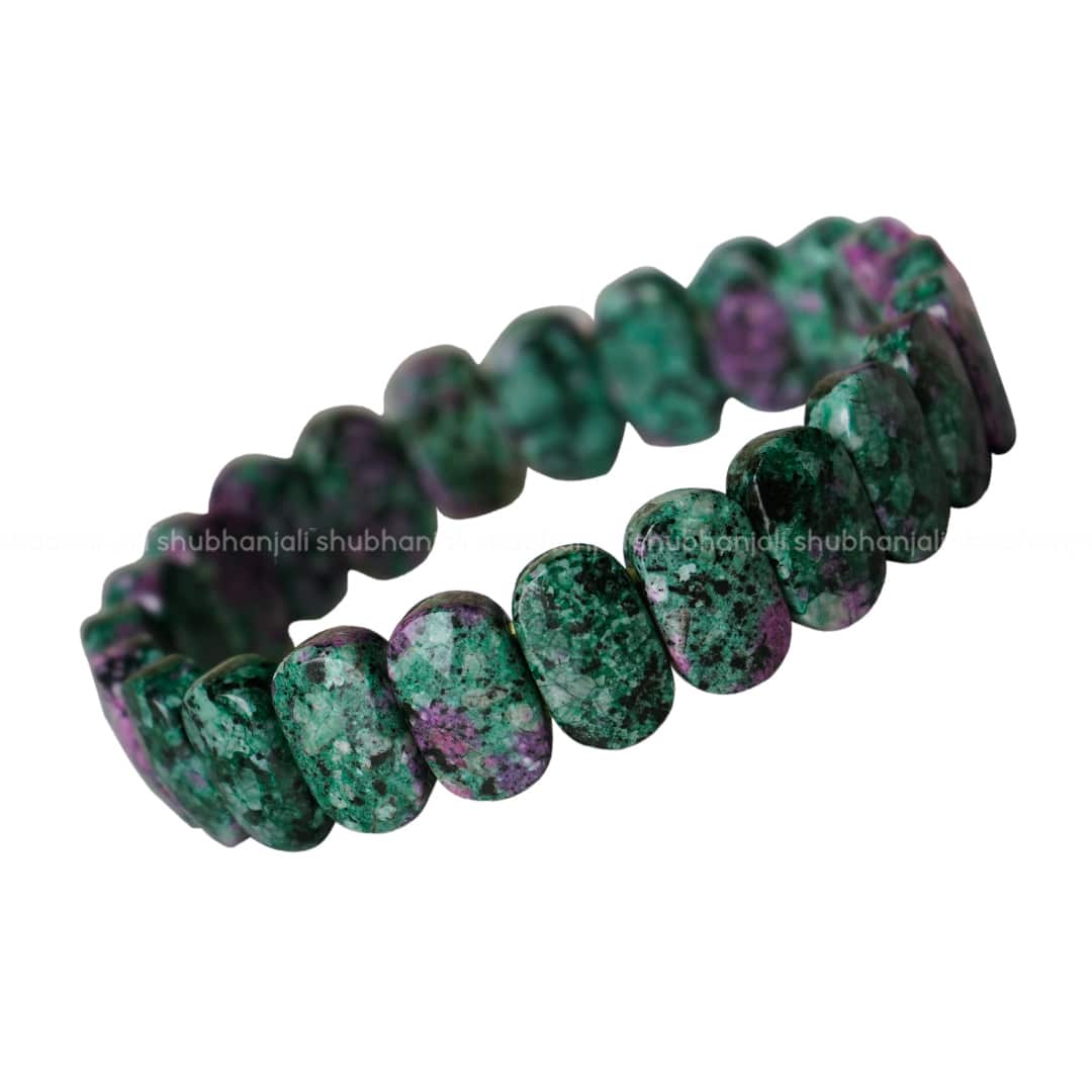 Ruby Zoisite Oval Faceted Bracelet