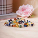Load image into Gallery viewer, Seven Chakra Round Beads Bracelet
