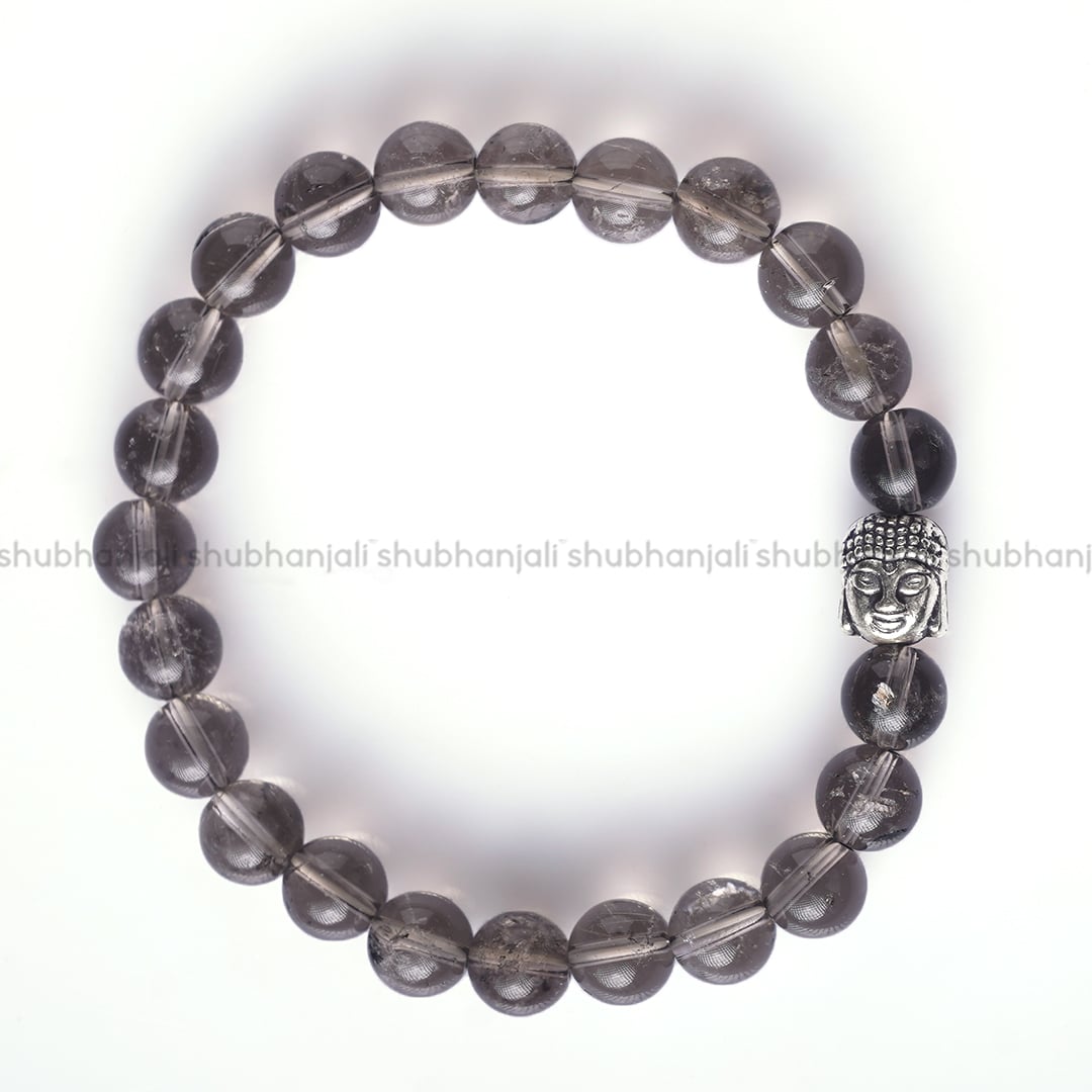 Smoky Quartz Buddha Bracelet