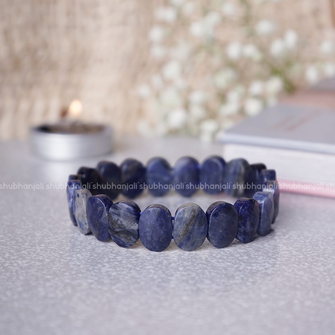 Sodalite Oval Faceted Bracelet