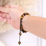 Load image into Gallery viewer, Tiger Eye Thread Bracelet 8mm
