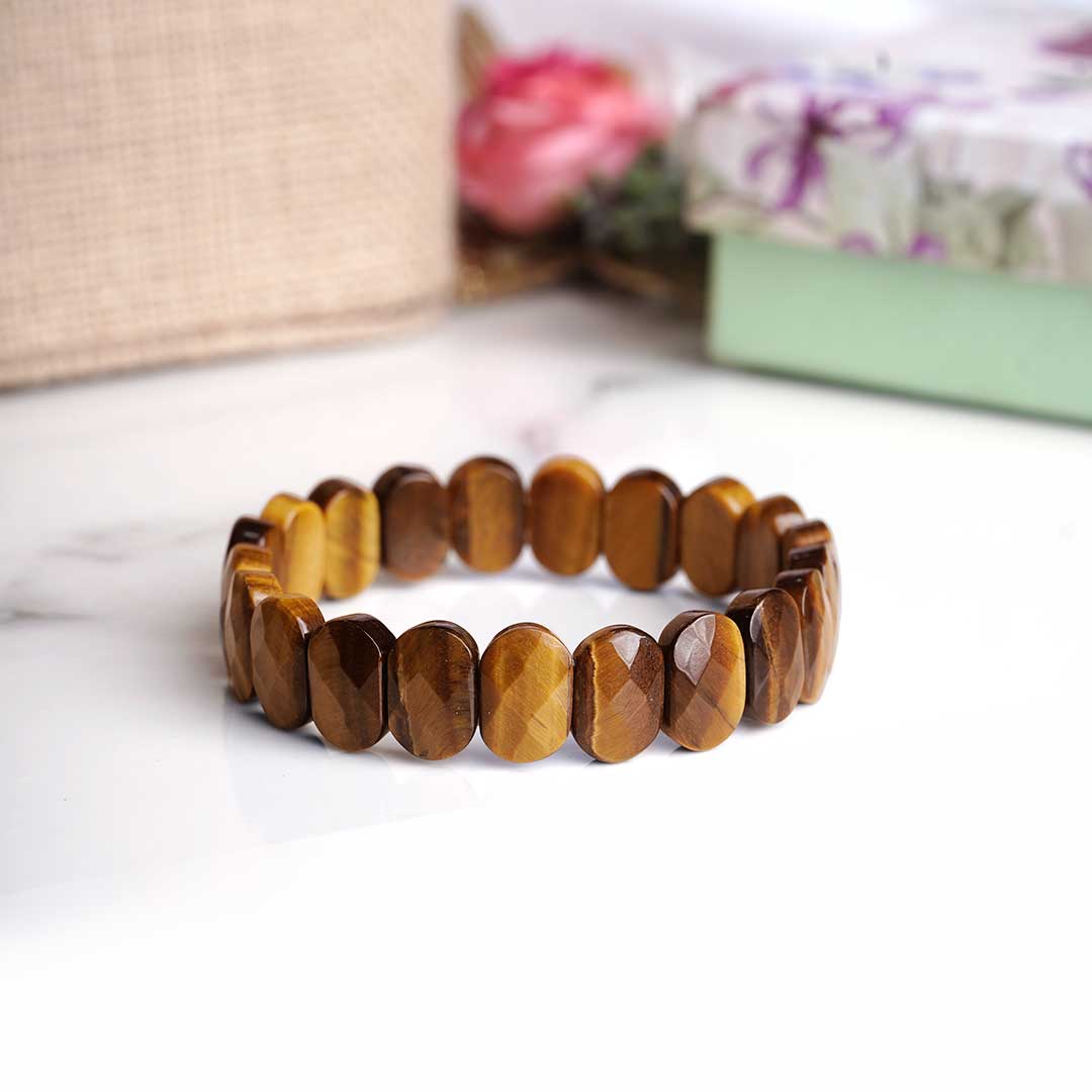 Tiger Eye Oval Faceted Bracelet