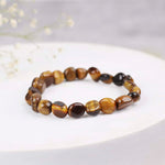 Load image into Gallery viewer, Tiger Eye Small Tumble Bracelet
