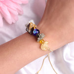 Load image into Gallery viewer, Wealth Bracelet In Raw Stone, Evil Eye Protection
