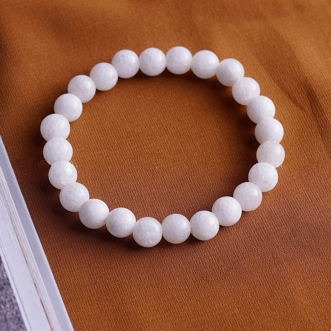 White Agate Bracelet 8MM