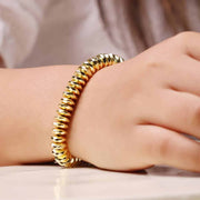 Golden Colour Hematite Bati Faceted Beads Bracelet