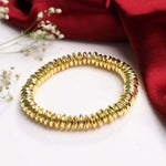 Load image into Gallery viewer, Golden Colour Hematite Bati Faceted Beads Bracelet
