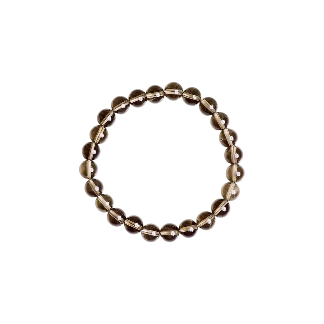 Smokey Quartz Round Beads Bracelet