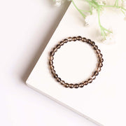Smokey Quartz Round Beads Bracelet