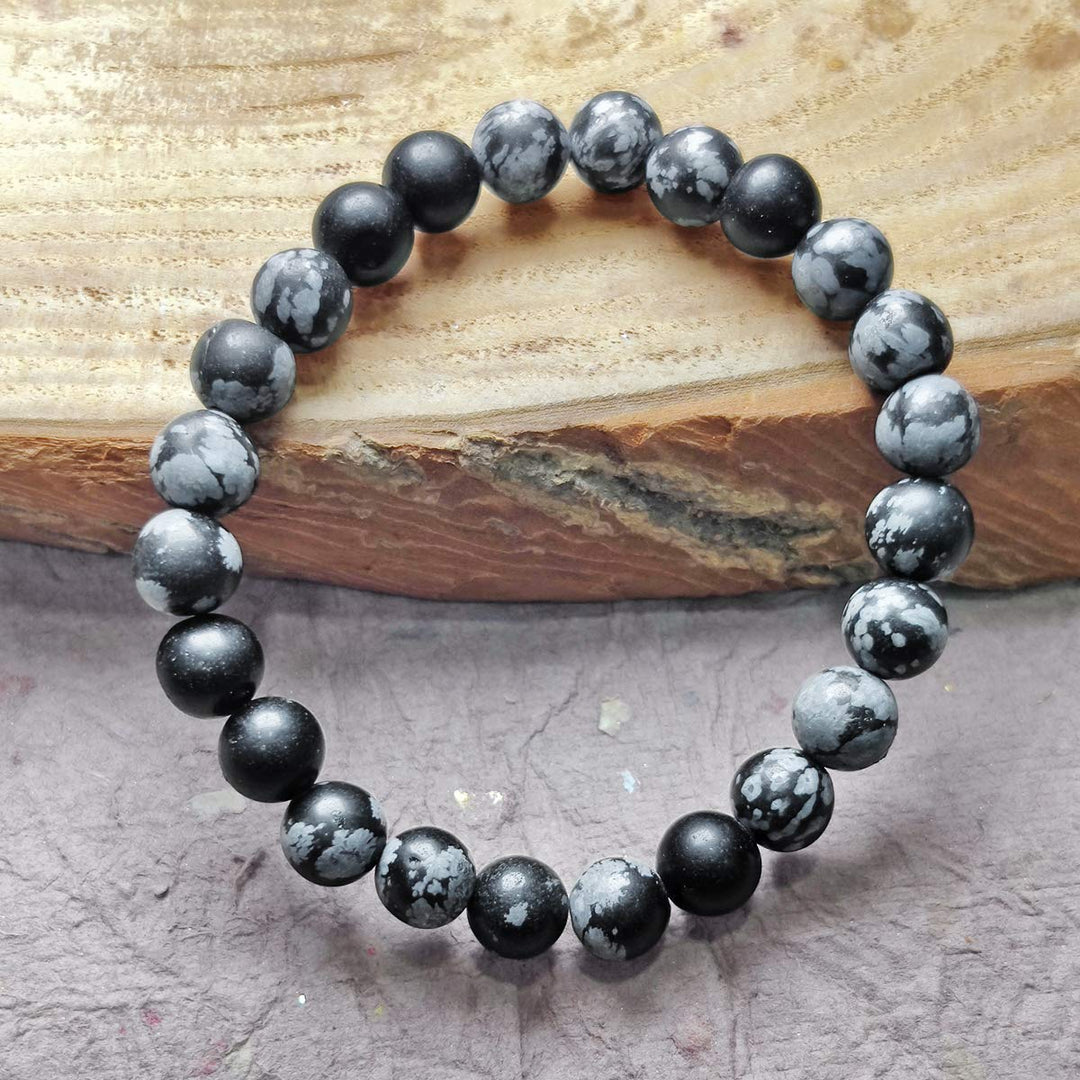 Snowflake Jasper Bracelet - 8mm