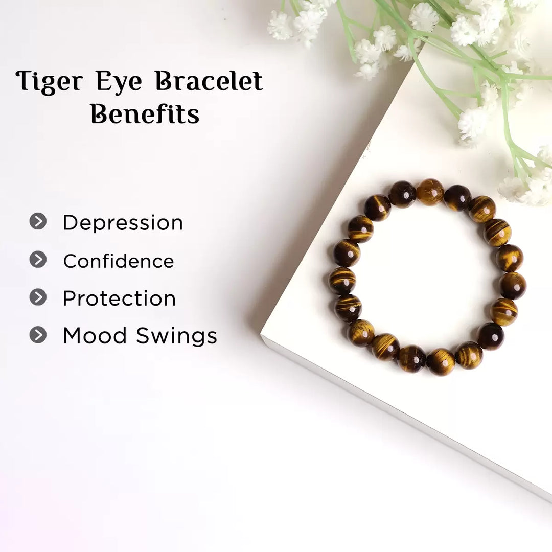 Tiger Eye Bracelet In Round Beads