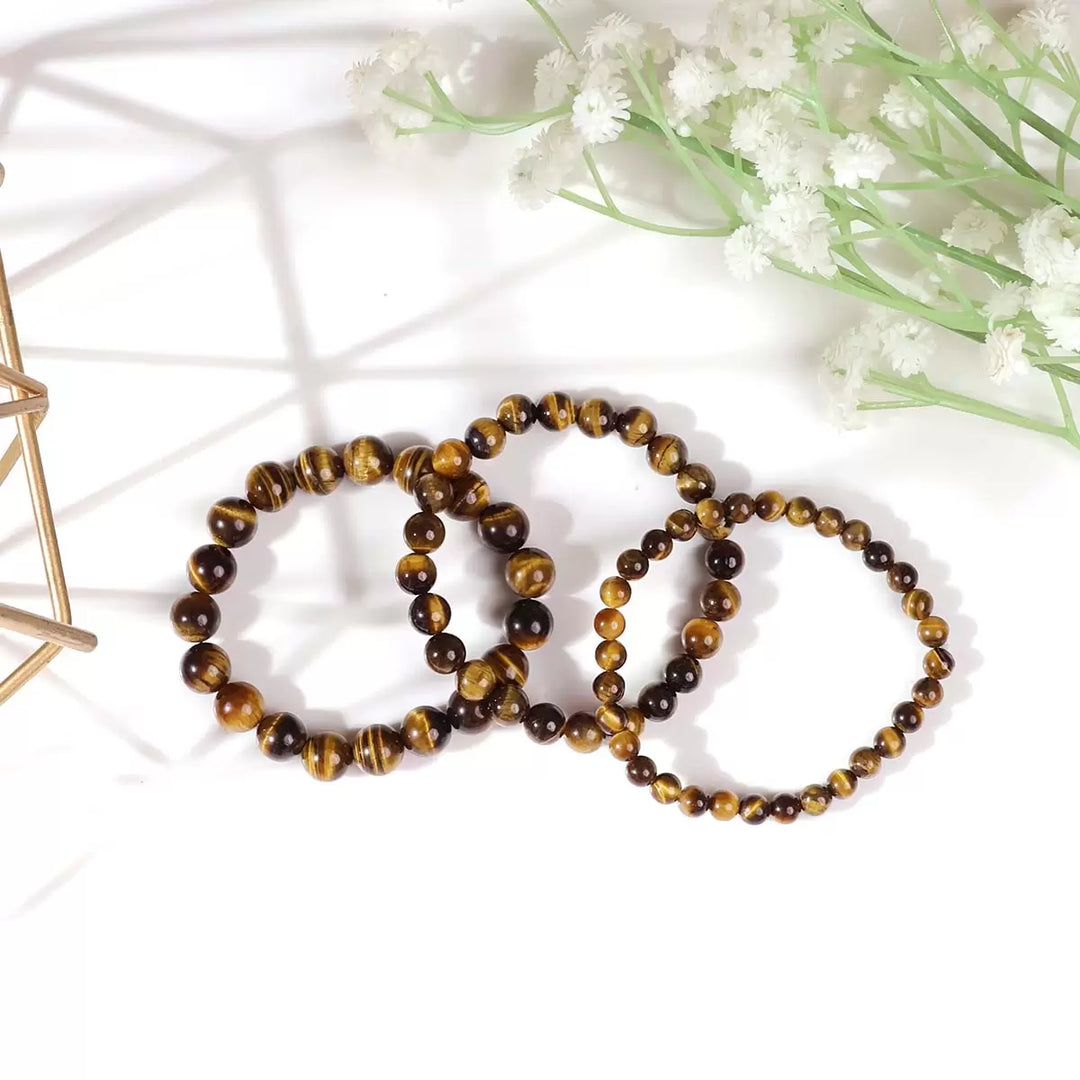 Tiger Eye Bracelet In Round Beads