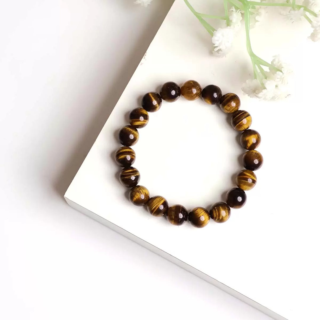 Tiger Eye Bracelet In Round Beads