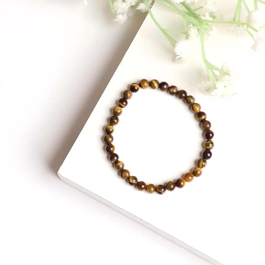 Tiger Eye Bracelet In Round Beads