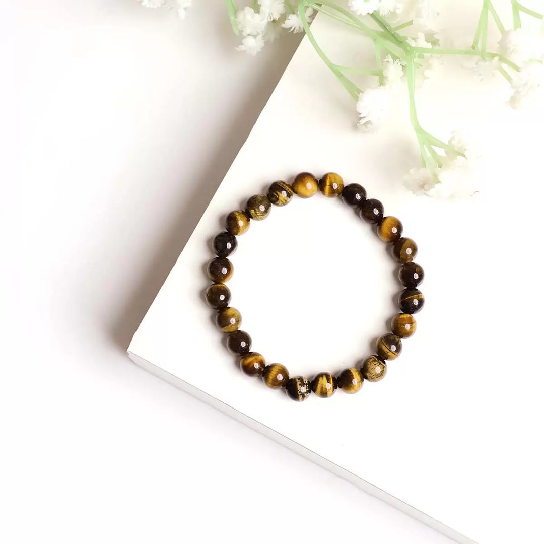 Tiger Eye Bracelet In Round Beads