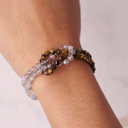 Tiger Eye & Labradorite Faceted Knot Bracelet 4mm