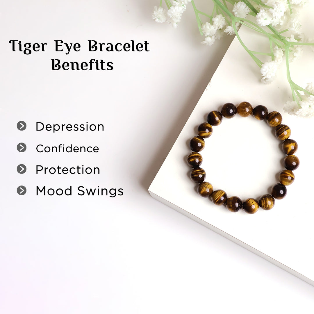 Tiger Eye Round Beads Bracelet