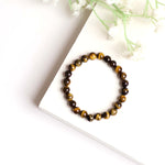 Load image into Gallery viewer, Tiger Eye Round Beads Bracelet
