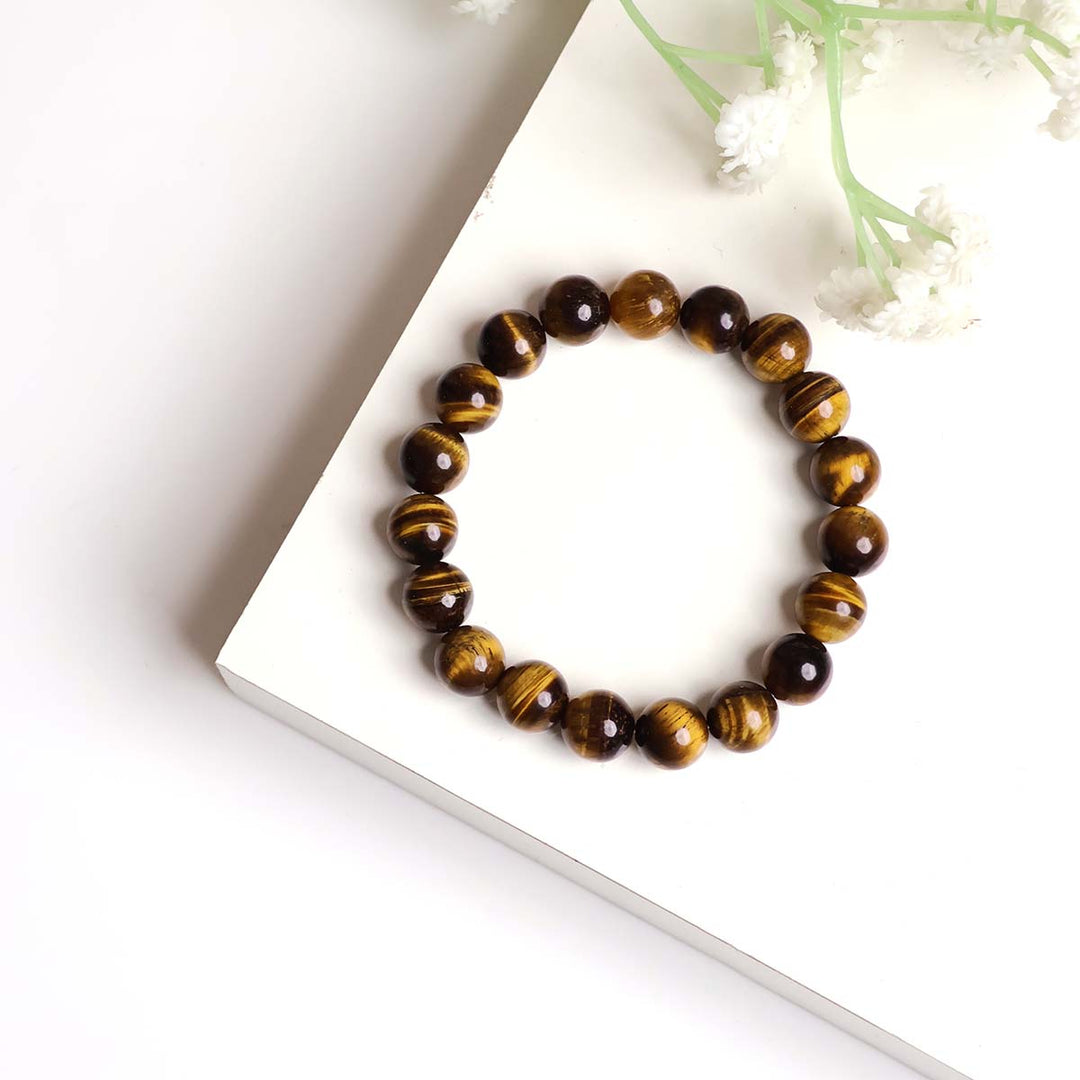 Tiger Eye Round Beads Bracelet