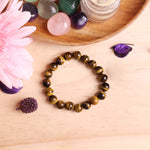 Load image into Gallery viewer, Tiger Eye Round Beads Bracelet
