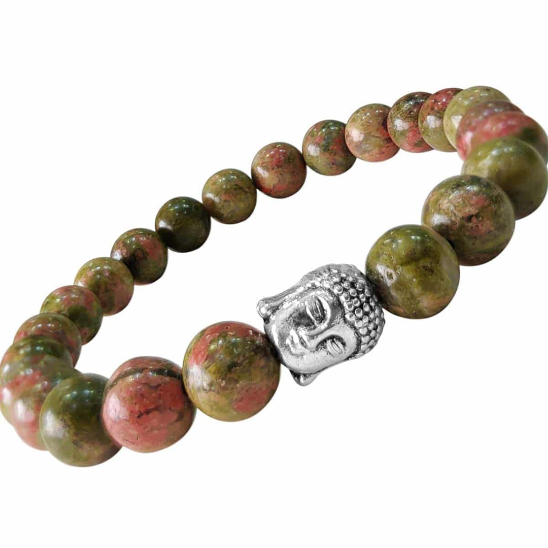 Unakite Buddha Bracelet