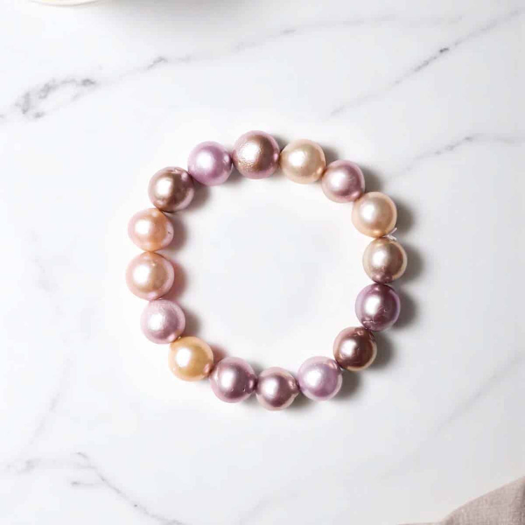 Pink / Purple Baroque Pearl Bracelet