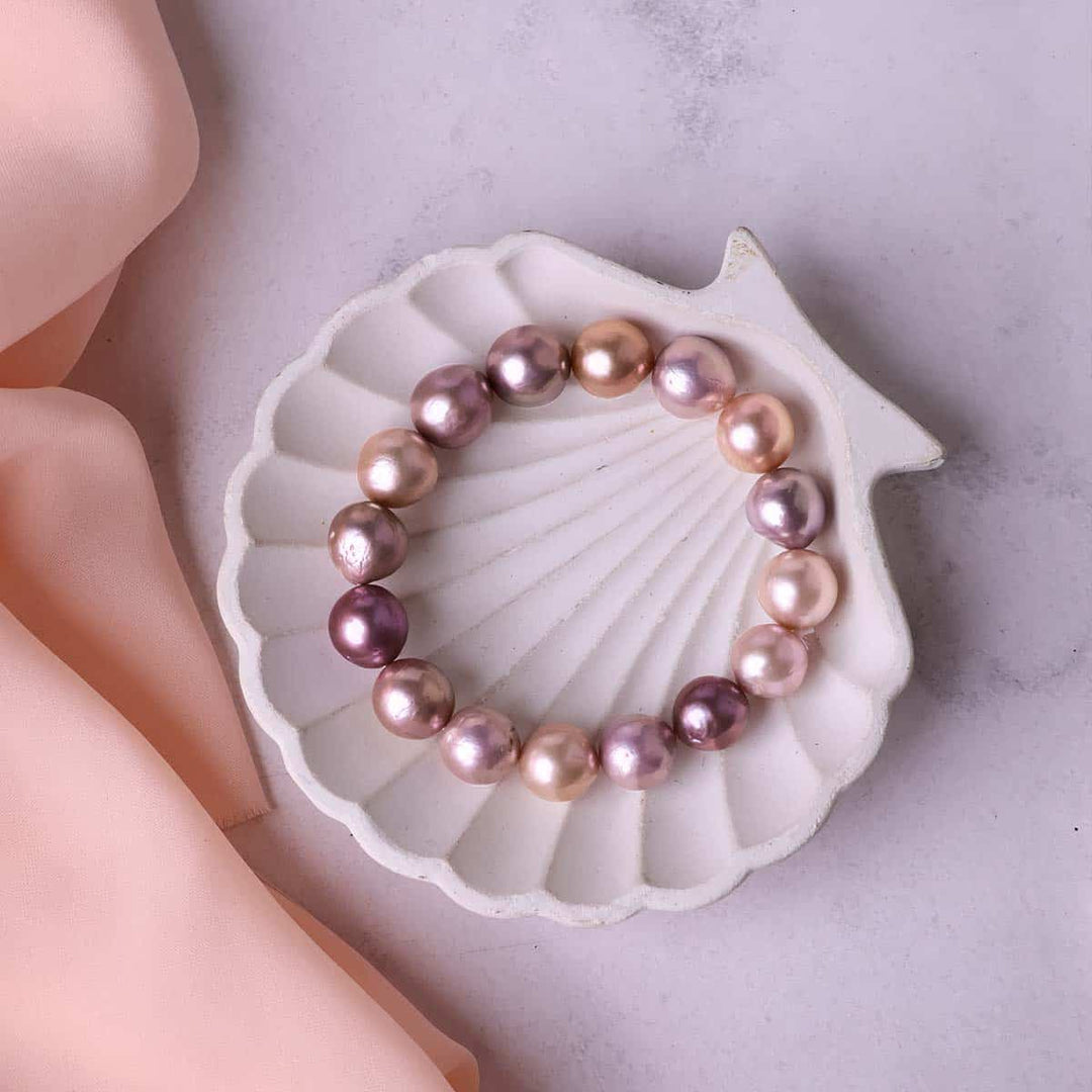 Pink / Purple Baroque Pearl Bracelet