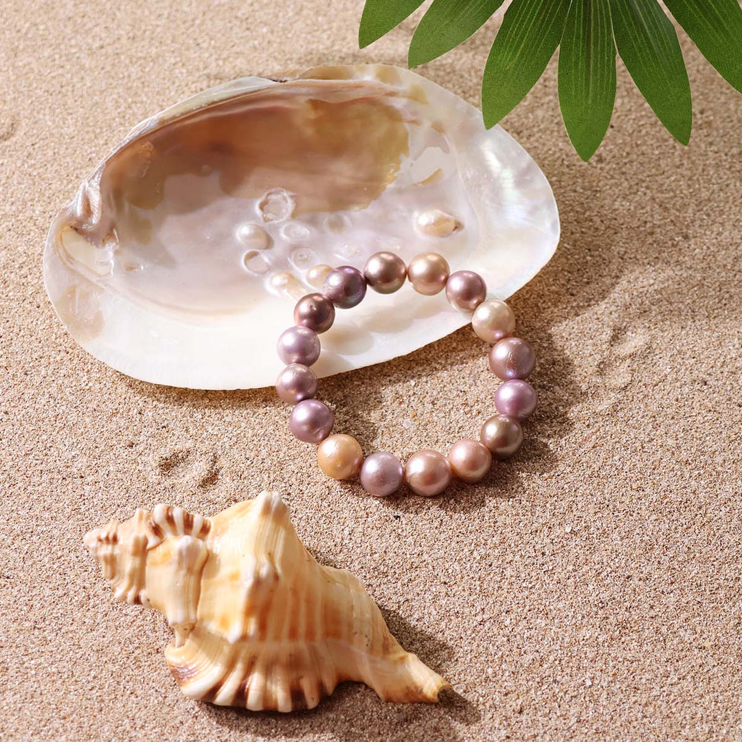 Pink / Purple Baroque Pearl Bracelet