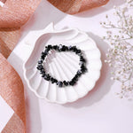 Load image into Gallery viewer, Snowflake Obsidian Chips Bracelet
