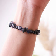 Snowflake Obsidian Chips Bracelet
