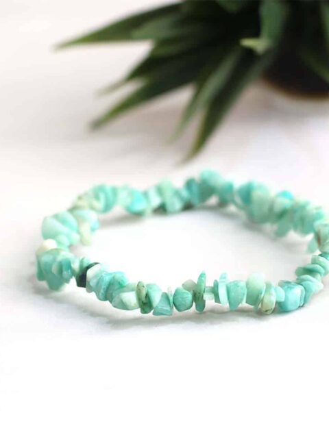 Amazonite Chips Stone Bracelet