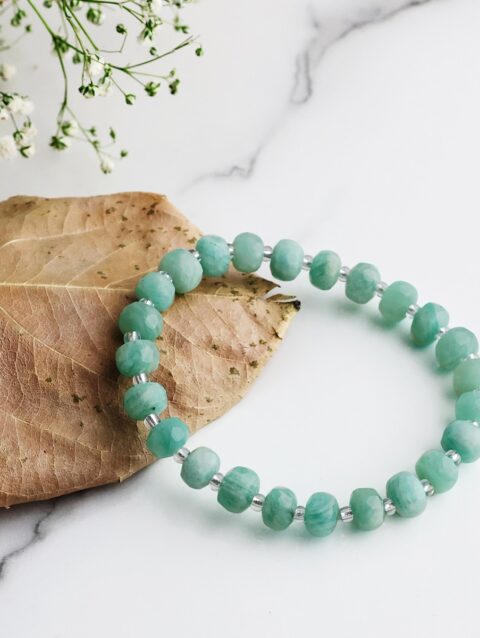 Shop Amazonite Rondelle Drum Beads Bracelet