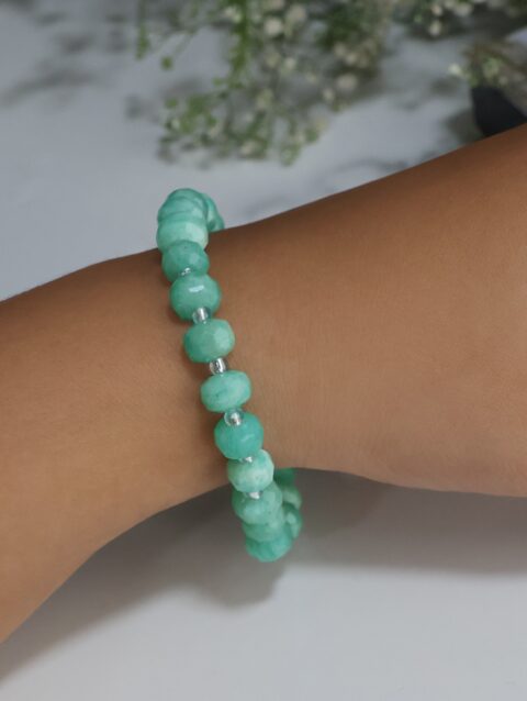 Shop Amazonite Rondelle Drum Beads Bracelet