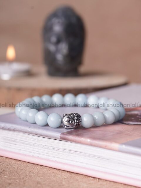 Angelite Buddha Crystal Bracelet