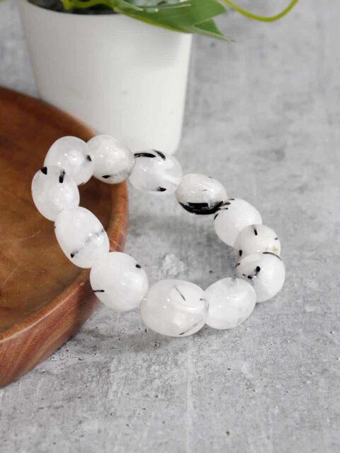 Shop Black Routile Crystal Tumble Bracelet