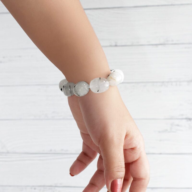 Shop Black Routile Crystal Tumble Bracelet