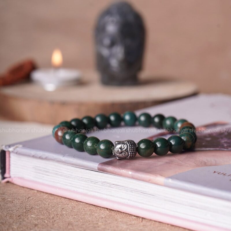 BloodStone Buddha Crystal Bracelet