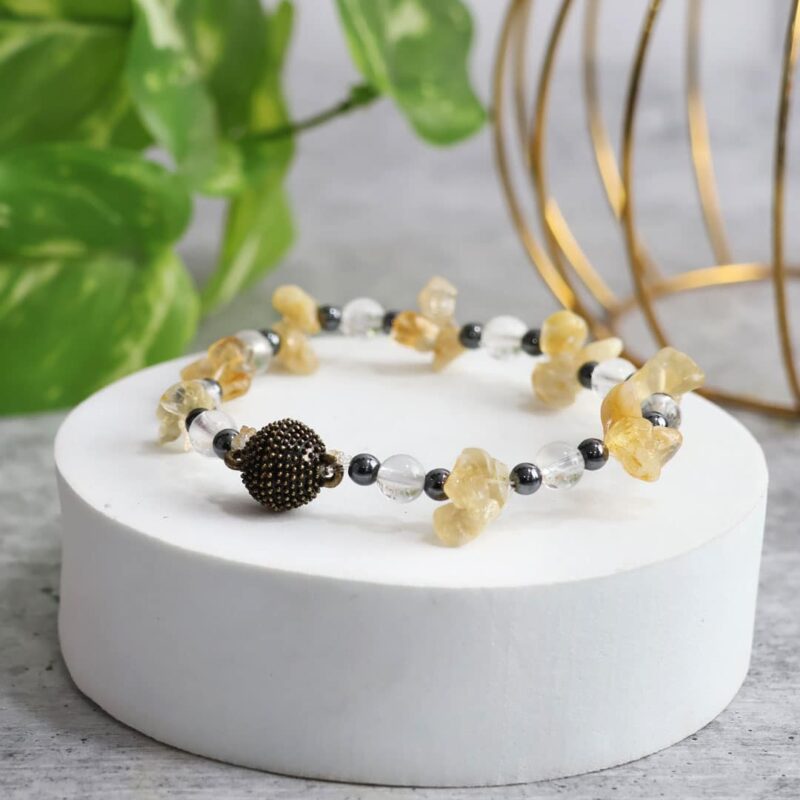 Shop Citrine Chips Magnetic Lock Bracelet