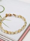 Citrine Drop Bead Faceted Bracelet