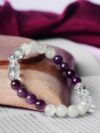 Natural Crystal beads Crown Chakra Bracelet