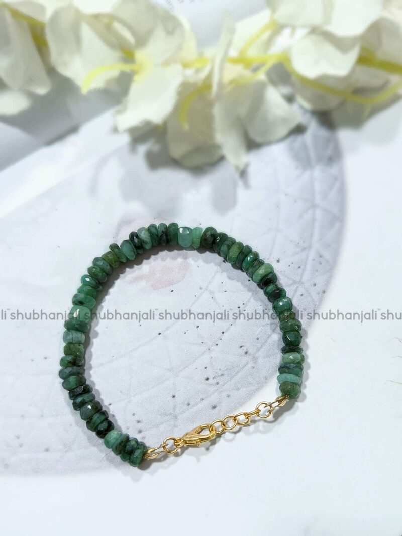 Emerald Crystal Faceted Bracelet