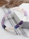 Shop Multi Fluorite Faceted Tube Beads Stone Bracelet